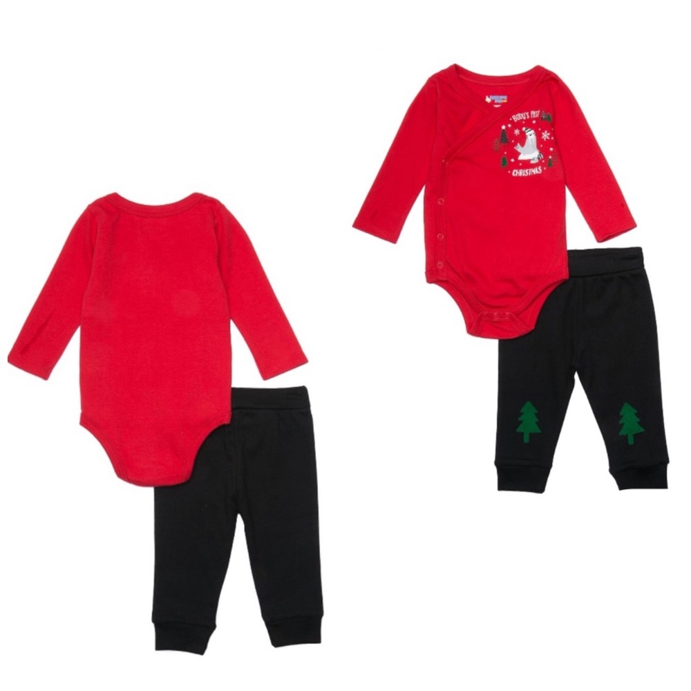 Baby’s First Christmas Jogger Outfit With Socks